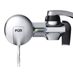 PUR PLUS Horizontal Faucet Mount Water Filter Chrome W/Original Box